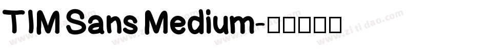 TIM Sans Medium字体转换